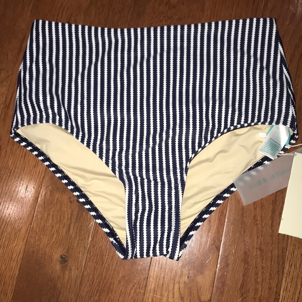 NWT S navy/white swim bottom